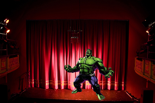 Hank Forest in opening moments of Hulk musical