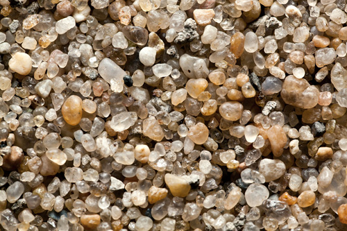 close-up of sand grains