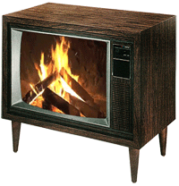 fire inside television - click to visit TV Crawlspace section