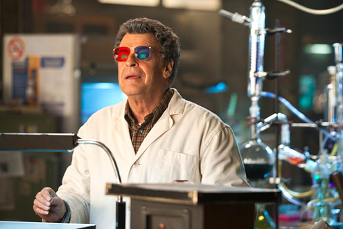 Walter in the lab with 3-D glasses